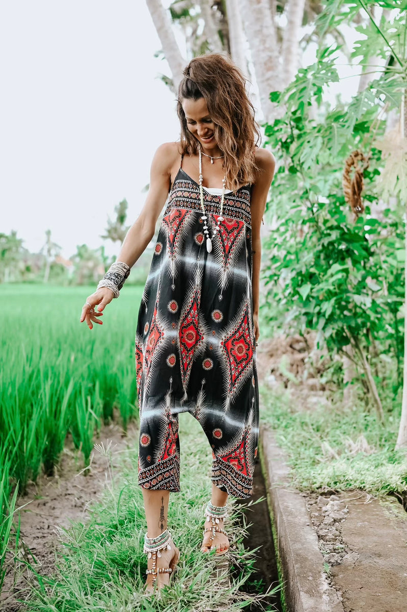 Black Magic Dungaree Jumpsuit Lost Lover Boutique